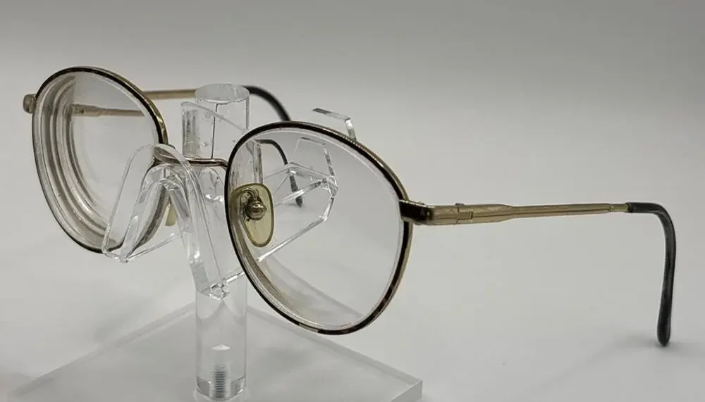 Vintage BerDel Steroflex Pat Craig Eyeglasses Round Gold Italy 49-20-130 Women's
